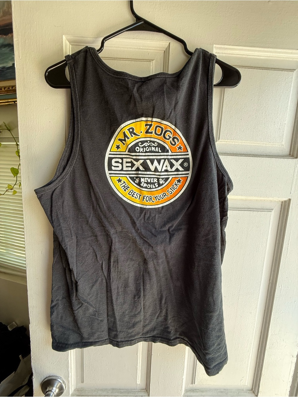 Mr. Zogs Sex Wax Black Graphic Tank Top - Men's Casual Surf Tank